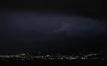 Free Video Stock thunder and lightning over the mountains