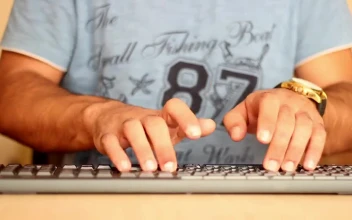 Free Video Stock time lapse of a person typing on a keyboard