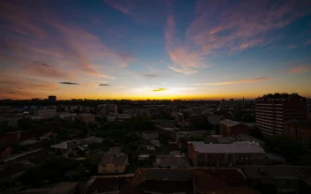 Free Video Stock time lapse of a sunrise in a city skyline