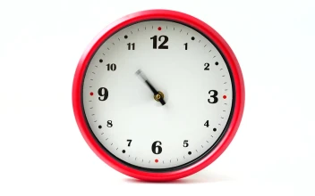 Free Video Stock time lapse of a wall clock on a white background