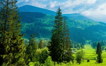 Free Video Stock time lapse pan shot of a mountainous valley