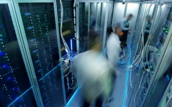 Free Video Stock timelapse of engineers working on data center