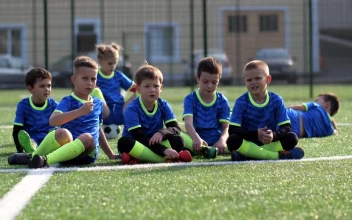 Free Video Stock tired soccer players after a game