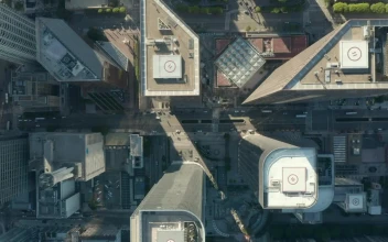 Free Video Stock top shot of avenues and buildings in los angeles