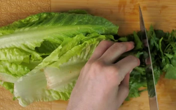 Free Video Stock top view of a person cutting lettuce