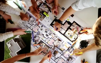 Free Video Stock top view of creative architects working on a project