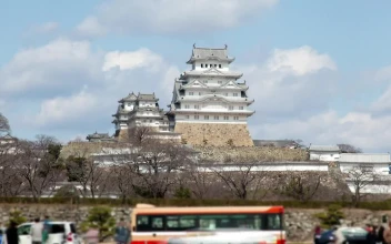 Free Video Stock tourist samurai castle attraction in japan