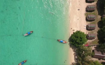Free Video Stock tourist tropical island with turquoise sea