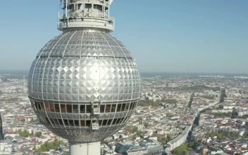 Free Video Stock tower with a spherical structure on top in berlin