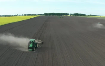 Free Video Stock tractor driving along a dusty field