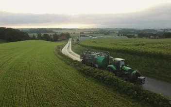 Free Video Stock tractor driving on a country road