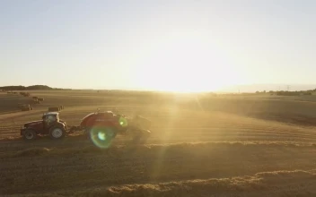 Free Video Stock tractor working on a farm