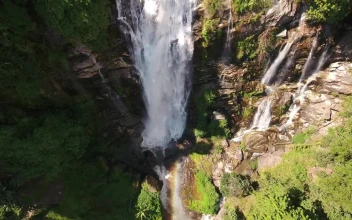 Free Stock Video Waterfall Seen From The Top