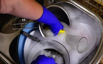 Free Stock Video Washing Dishes In A Home Kitchen