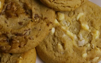 Free Stock Video Walnut Cookies Rotating On A White Plate