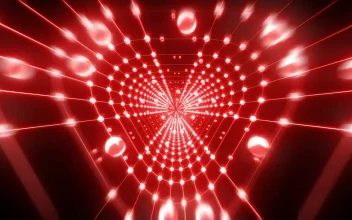 Free Stock Video Violet Tunnel With Lines And Dots Glowing