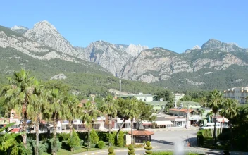 Free Stock Video Village Fountain At The Base Of A Mountain