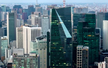Free Stock Video View Covered By Huge Skyscrapers As Dusk Falls
