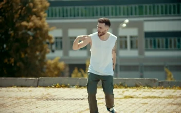 Free Stock Video Urban Man Dancing In The Street On A Sunny Day