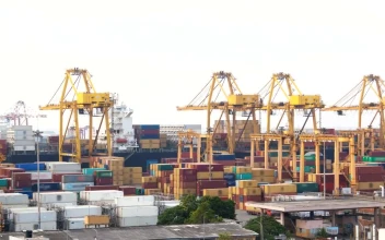 Free Stock Video Unloading A Cargo Ship In The Container Port