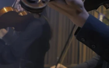 Free Stock Video Two Talented Violinists Playing In A Recording Studio