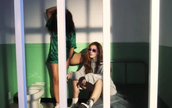 Free Stock Video Two Stylish Friends Incarcerated After A Night Out
