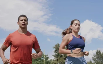 Free Stock Video Two People Running Outdoors On A Sunny Day