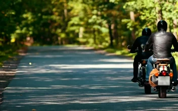 Free Stock Video Two Motorcyclists Going On A Road In Nature