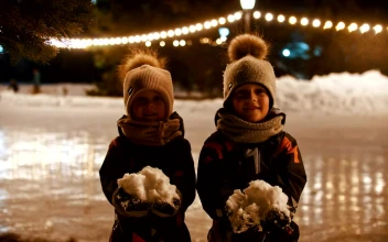 Free Stock Video Two Little Kids Happily Throwing Snow Into The Air