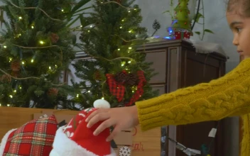 Free Stock Video Two Little Girls Playing With Their Presents At Christmas