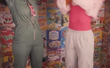 Free Stock Video Two Girls Having Fun With Toy Hoops Cereal