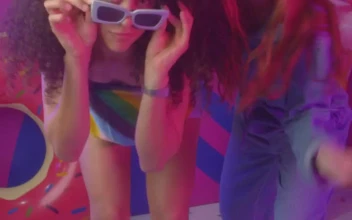 Free Stock Video Two Girls Dancing In A Colorful Spot
