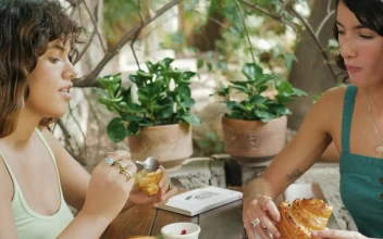 Free Stock Video Two Friends Eating Bread During A Friends Date
