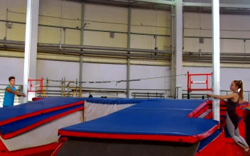 Free Stock Video Two Athletes Placing Pole Vault Rope