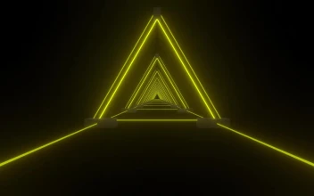 Free Stock Video Tunnel Of Yellow Light Lines That Form Triangles