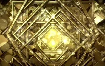 Free Stock Video Tunnel Of Abstract Golden Structures