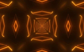 Free Stock Video Tunnel Formed By Golden Light Lines