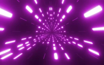 Free Stock Video Tube With Purple Lights Flashing Dynamically