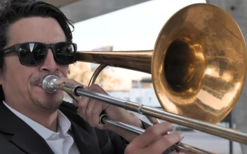 Free Stock Video Trombonist Musician Playing His Instrument