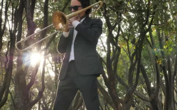 Free Stock Video Trombone Musician In The Middle Of Nature