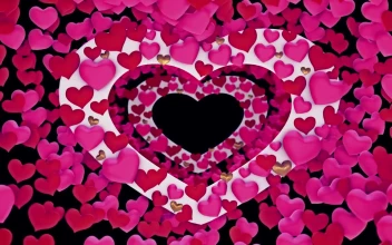 Free Stock Video Traversing Heart Shaped Frames And Small Hearts