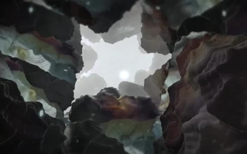 Free Stock Video Traveling Through Abstract Dark D Shapes