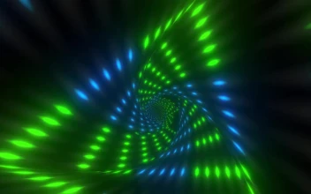 Free Stock Video Traveling Through A Tunnel Of Light Triangles