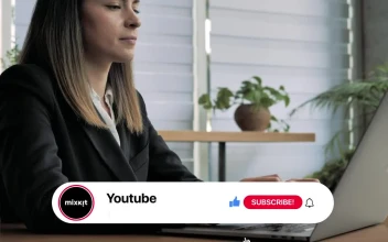 Free Stock Video Youtube Banner With Logo And Buttons