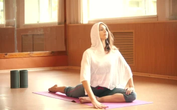 Free Stock Video Young Woman Practicing Yoga On The Floor On A Mat