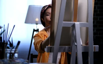 Free Stock Video Young Woman Painting A Picture At Home