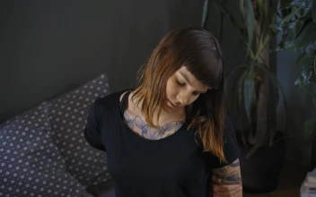 Free Stock Video Young Woman Head On Doing Neck Stretches