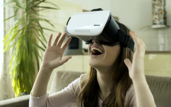 Free Stock Video Young Woman Having Fun With Virtual Reality