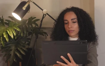 Free Stock Video Young Woman Having A Video Call By Tablet