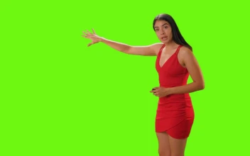 Free Stock Video Young Woman Giving A Presentation On A Green Screen